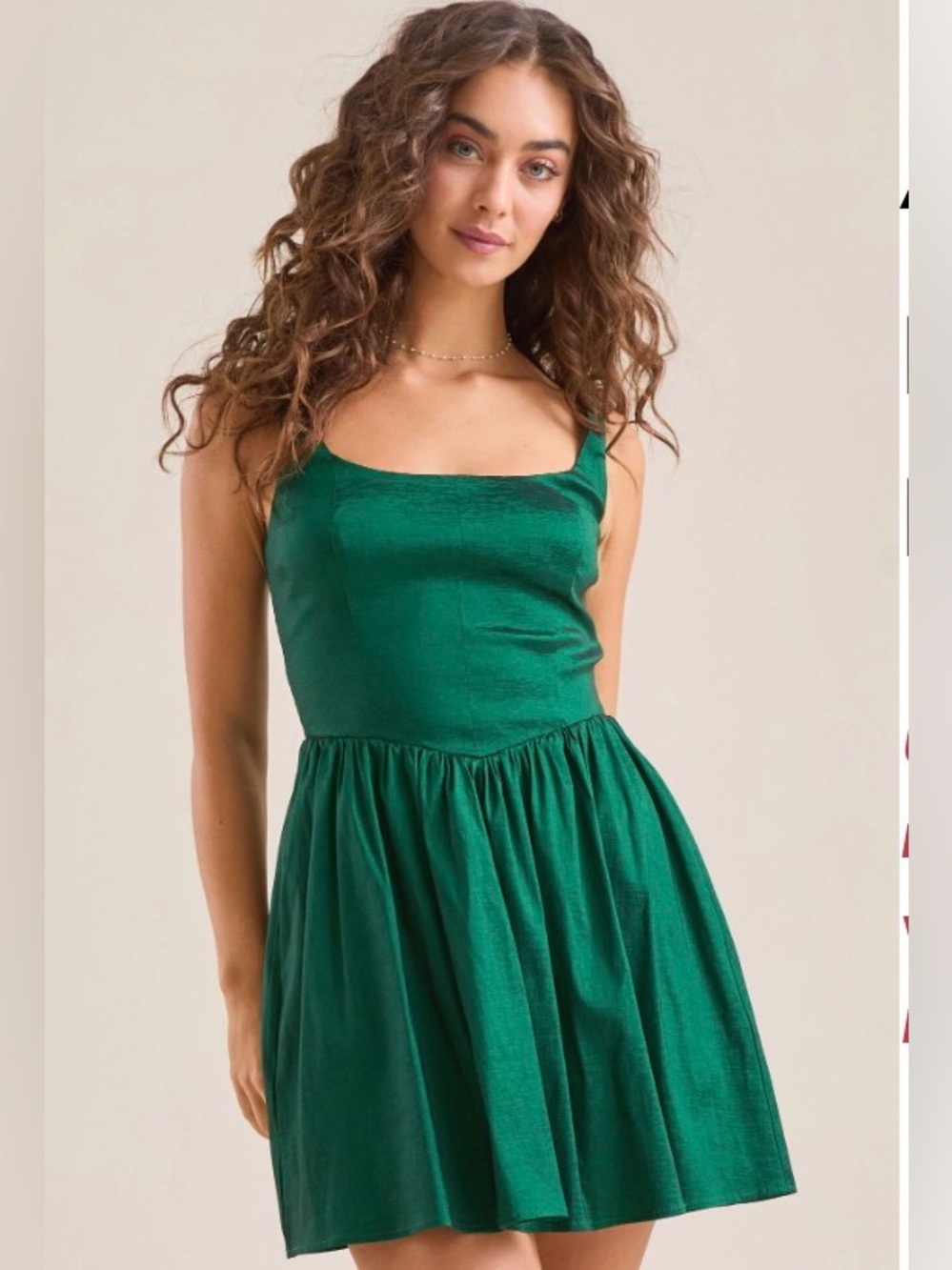 Altar'd State Emerald Green Dress